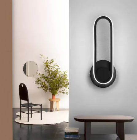 Moderne LED Wandlamp – 330° Draaibaar, Zwart, 6500K Koel Wit