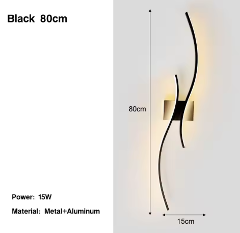 Moderne Nordic LED Wandlamp – Zwart, Stijlvol & Sfeervol