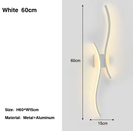 Moderne Nordic LED Wandlamp – Zwart, Stijlvol & Sfeervol