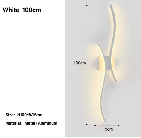 Moderne Nordic LED Wandlamp – Zwart, Stijlvol & Sfeervol