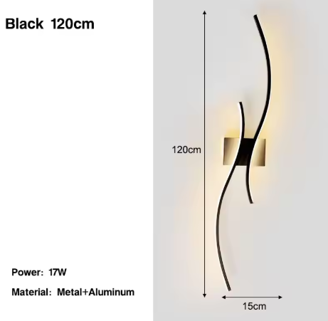 Moderne Nordic LED Wandlamp – Zwart, Stijlvol & Sfeervol