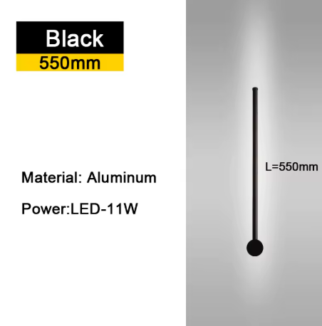 350 ° Rotatie LED Wandlamp voor Woonkamer Moderne Lange Wandlampen Voor Thuis Slaapkamer Trappen Woonkamer Bank Achtergrondverlichting Decoratie Lamp 110-220V