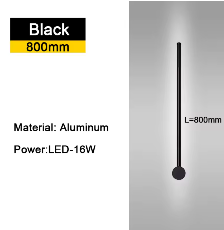 350 ° Rotatie LED Wandlamp voor Woonkamer Moderne Lange Wandlampen Voor Thuis Slaapkamer Trappen Woonkamer Bank Achtergrondverlichting Decoratie Lamp 110-220V