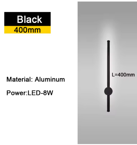 350 ° Rotatie LED Wandlamp voor Woonkamer Moderne Lange Wandlampen Voor Thuis Slaapkamer Trappen Woonkamer Bank Achtergrondverlichting Decoratie Lamp 110-220V