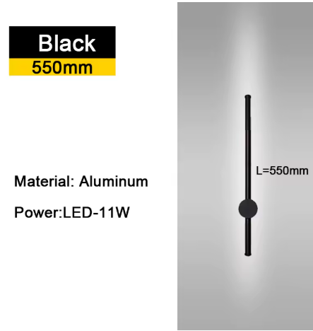 350 ° Rotatie LED Wandlamp voor Woonkamer Moderne Lange Wandlampen Voor Thuis Slaapkamer Trappen Woonkamer Bank Achtergrondverlichting Decoratie Lamp 110-220V