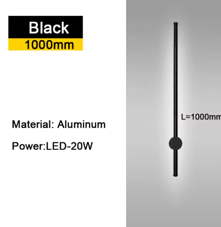 350 ° Rotatie LED Wandlamp voor Woonkamer Moderne Lange Wandlampen Voor Thuis Slaapkamer Trappen Woonkamer Bank Achtergrondverlichting Decoratie Lamp 110-220V