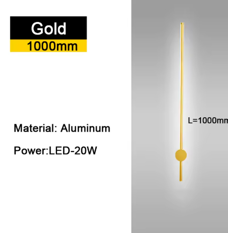 350 ° Rotatie LED Wandlamp voor Woonkamer Moderne Lange Wandlampen Voor Thuis Slaapkamer Trappen Woonkamer Bank Achtergrondverlichting Decoratie Lamp 110-220V