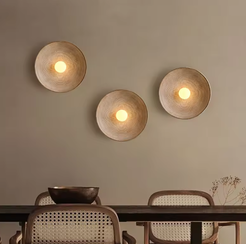 Creatieve Retro Ronde Wandlamp – Decoratieve LED Verlichting voor Restaurant & Slaapkamer