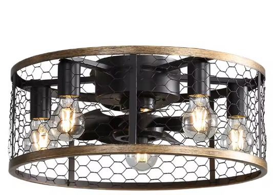 Moderne Slimme Plafondventilator met Licht – 20 Inch, 6 Snelheden & Afstandsbediening