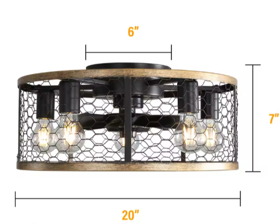 Moderne Slimme Plafondventilator met Licht – 20 Inch, 6 Snelheden & Afstandsbediening