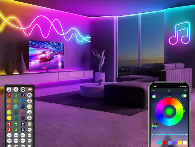 Flexibele RGB LED Neon Lichtslang – App & Afstandsbediening, IP65 Waterdicht