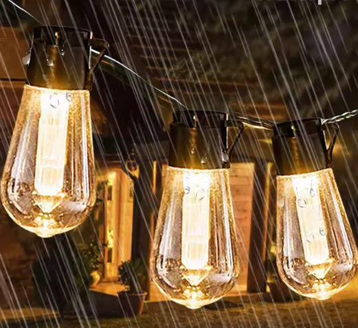 Solar Lichtslinger 15M – 100 LED Edison Lampen, Retro & Waterdicht IP65