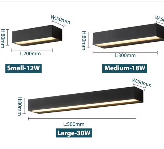 LED Buiten Wandlamp – IP65 Waterdicht, Aluminium, Moderne Veranda- en Gevelverlichting