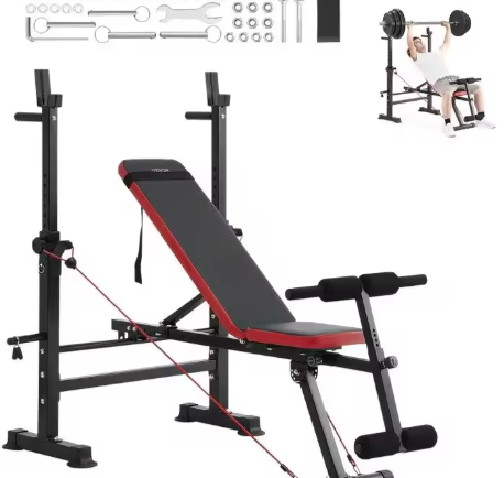 Verstelbare Opvouwbare Halterbank – Multifunctionele Fitnessbank voor Thuis