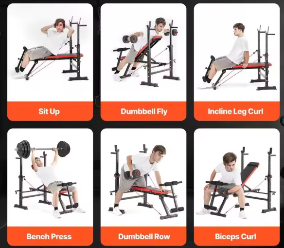 Verstelbare Opvouwbare Halterbank – Multifunctionele Fitnessbank voor Thuis