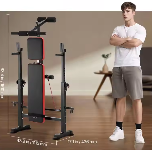 Verstelbare Opvouwbare Halterbank – Multifunctionele Fitnessbank voor Thuis