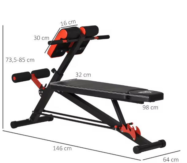 Opvouwbare Verstelbare Buikbank – Compacte Fitnessbank voor Thuis