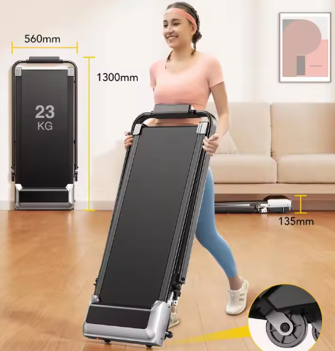 2-in-1 Opvouwbare Loopband – 12 km/u, Helling & LED-display