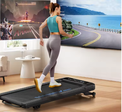 Stille onder-bureau loopband – Elektrisch met helling & LED