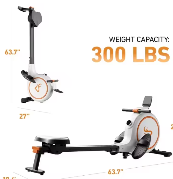 Slimme Roeimachine – 32 Weerstandsniveaus, LED Monitor & Bluetooth