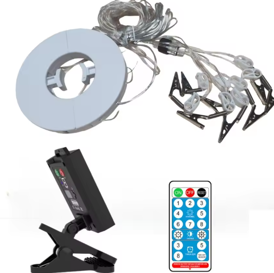 Solar Parapluverlichting 10 m – Waterdichte Lichtslinger met 8 Modi