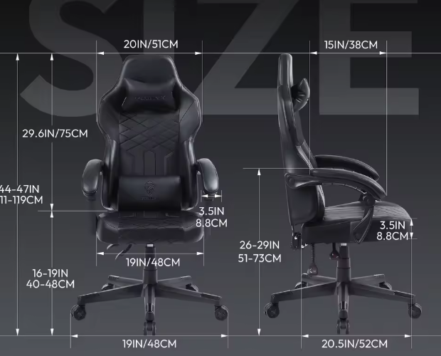 Ergonomische Gamingstoel – Verstelbare Computerstoel met PU-leer