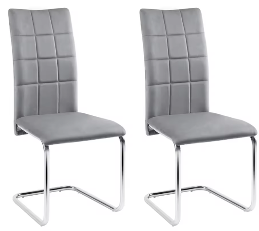 2 Stuks Fluwelen Cantilever Eetkamerstoelen – Comfortabel & Modern