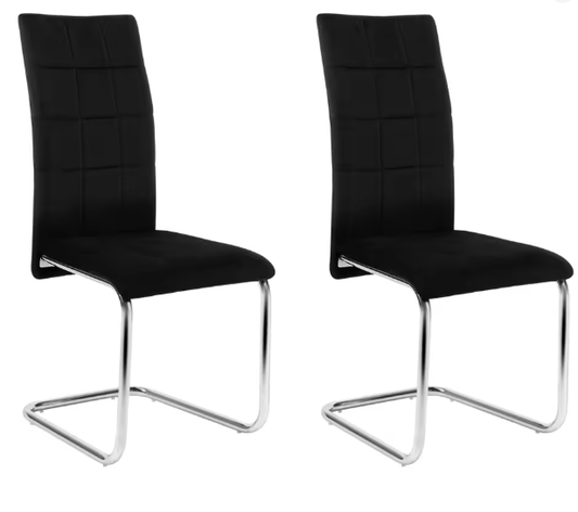 2 Stuks Fluwelen Cantilever Eetkamerstoelen – Comfortabel & Modern