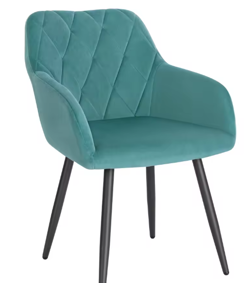 Fluwelen Eetkamerstoel met Armleuningen – Scandinavisch Design & Comfort