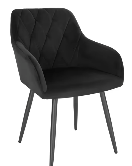 Fluwelen Eetkamerstoel met Armleuningen – Scandinavisch Design & Comfort