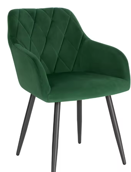 Fluwelen Eetkamerstoel met Armleuningen – Scandinavisch Design & Comfort