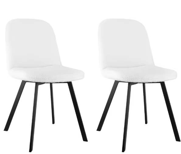 Set van 2 Ergonomische Eetkamerstoelen – Armleuning, Waterdicht, Krasbestendig, Gestoffeerd