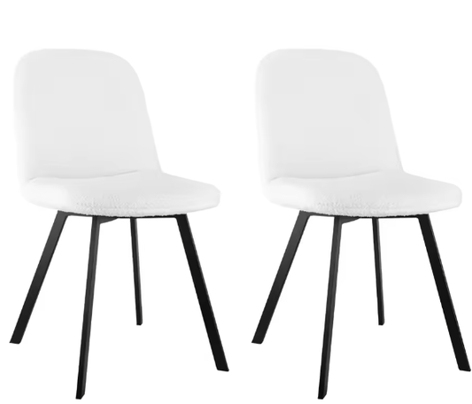 Set van 2 Ergonomische Eetkamerstoelen – Armleuning, Waterdicht, Krasbestendig, Gestoffeerd