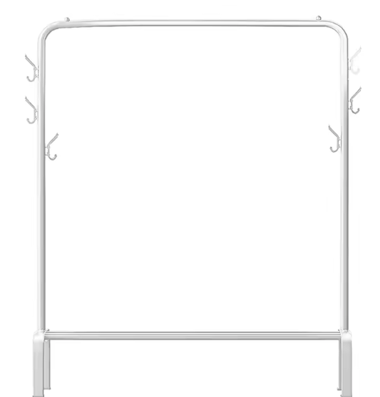 Dubbel Rails Staand Kledingrek – Met Planken voor Schoenen en Accessoires