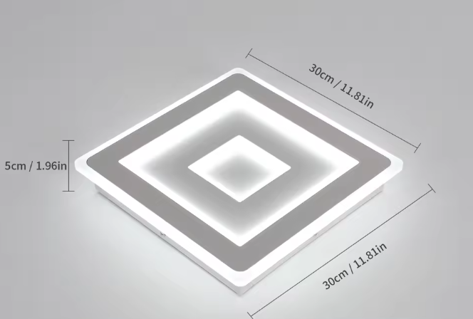 Moderne Vierkante LED Plafondlamp – 42W Acryl Wit, Slaapkamer & Woonkamer