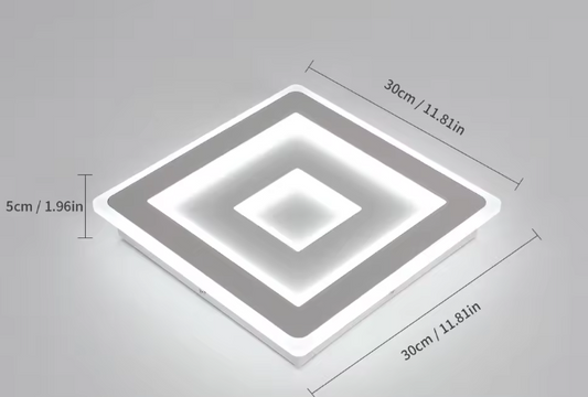 Moderne Vierkante LED Plafondlamp – 42W Acryl Wit, Slaapkamer & Woonkamer