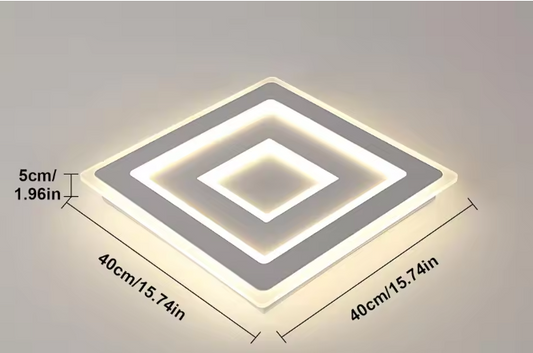 Moderne Vierkante LED Plafondlamp – 42W Acryl Wit, Slaapkamer & Woonkamer