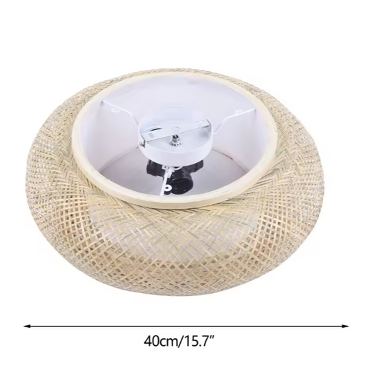 Rotan Hanglamp – Handgeweven Bamboe Plafondlamp, Modern & Minimalistisch