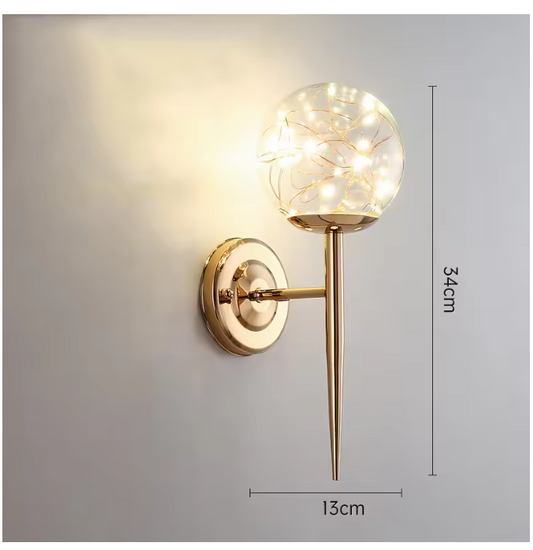 Moderne Glazen Sterren Wandlamp – Decoratieve LED Verlichting voor Slaapkamer & Woonkamer