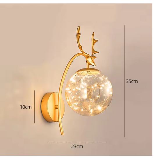 Moderne Glazen Sterren Wandlamp – Decoratieve LED Verlichting voor Slaapkamer & Woonkamer