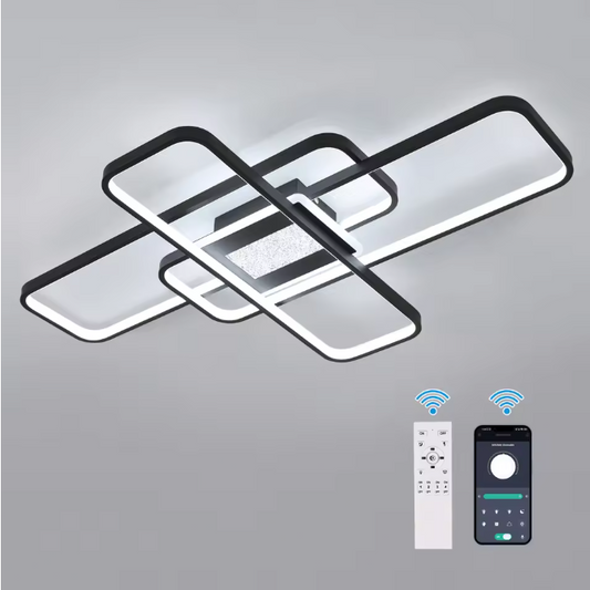 Moderne LED Plafondlamp – 56W Dimbaar met Afstandsbediening & App, 90 cm