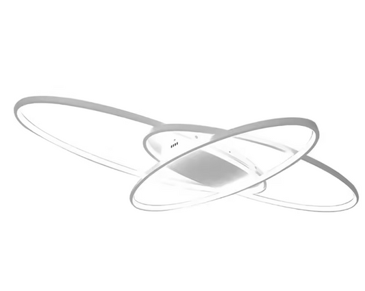 Moderne Geometrische LED Plafondlamp – 70W Zwart, Dimbaar met Afstandsbediening