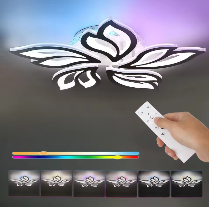 Moderne LED Plafondlamp 55W – Dimbaar met Afstandsbediening & RGB