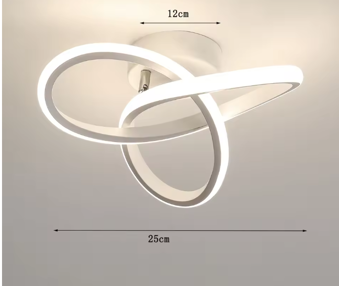 Moderne LED Plafondlamp – Gebogen Design voor Slaapkamer, Woonkamer & Keuken