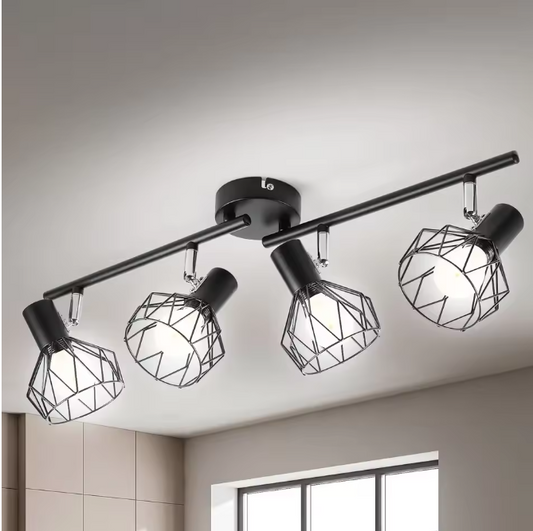 LED Spotlightset 4-Vlam – Draaibare Plafond- & Wandlamp, E14