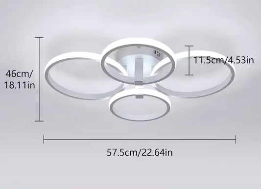 Moderne LED Plafondlamp – 48W Ronde Lamp met Acryl & Metaal, 6500K Koelwit