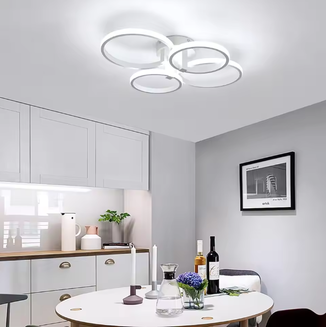 Moderne LED Plafondlamp – 48W Ronde Lamp met Acryl & Metaal, 6500K Koelwit