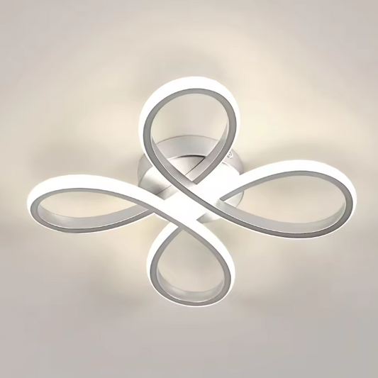 Bloemvormige LED Plafondlamp – 30W Zilver, Modern & Elegant