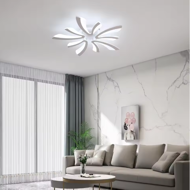 Moderne LED Plafondlamp – 50W V-Vormige 5-Kops Verlichting