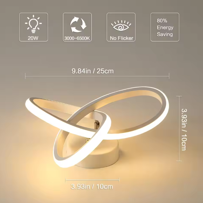 Moderne LED Plafondlamp – 20W Wit met 3 Lichtstanden, 25 cm